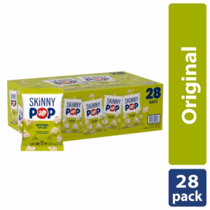 SkinnyPop Original Popcorn Snack Bags, 0.65 oz., 28 pk.