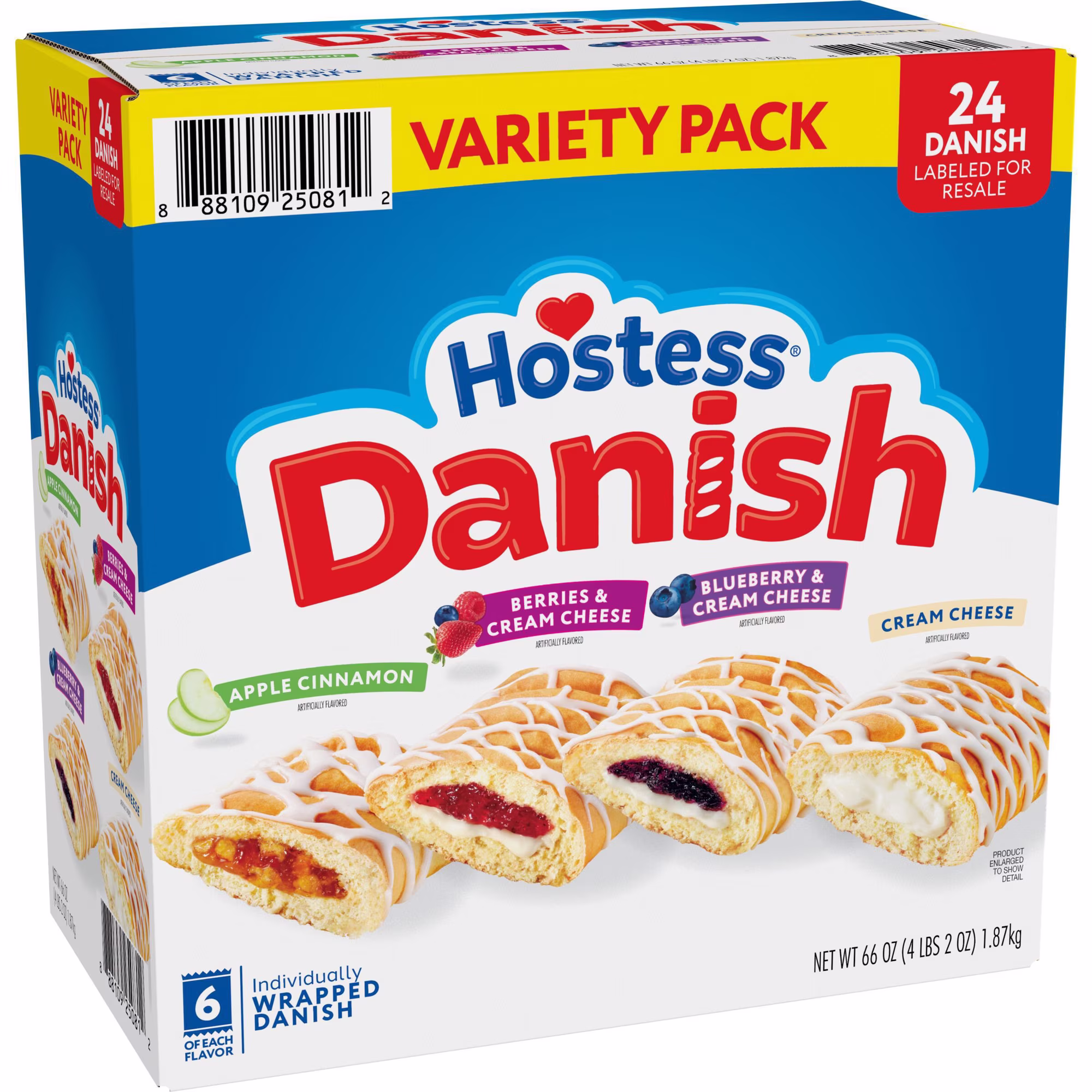 Hostess Variety Pack Danish, 2.75 oz., 24 pk.
