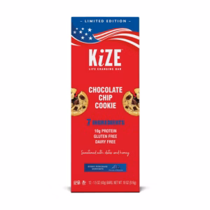 KiZE Life Changing Protein Bars, Chocolate Chip Cookie, 12 ct.
