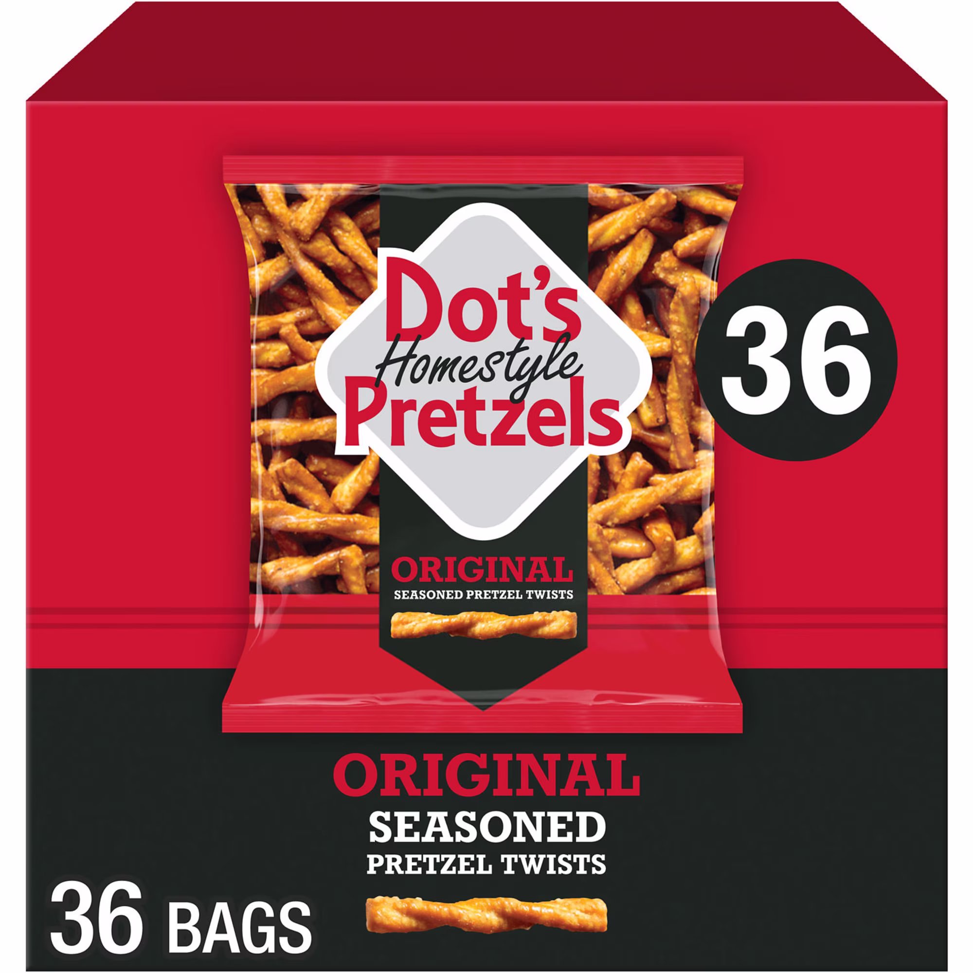 Dot's Homestyle Original Pretzels Snack Bags, 1 oz., 36 pks.