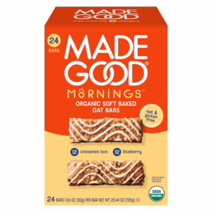 MadeGood Mornings Organic Soft Baked Oat Bars, Variety Pack, 24 ct.